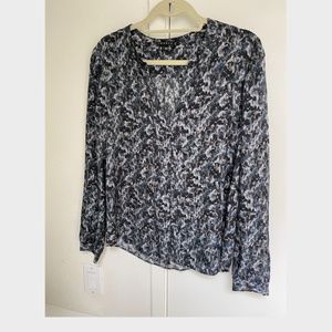 Theory silk patterned top